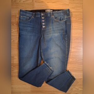 TORRID BOMBSHELL Skinny Jeans in Medium Blue Wash.  Womens.  Size 22R.
